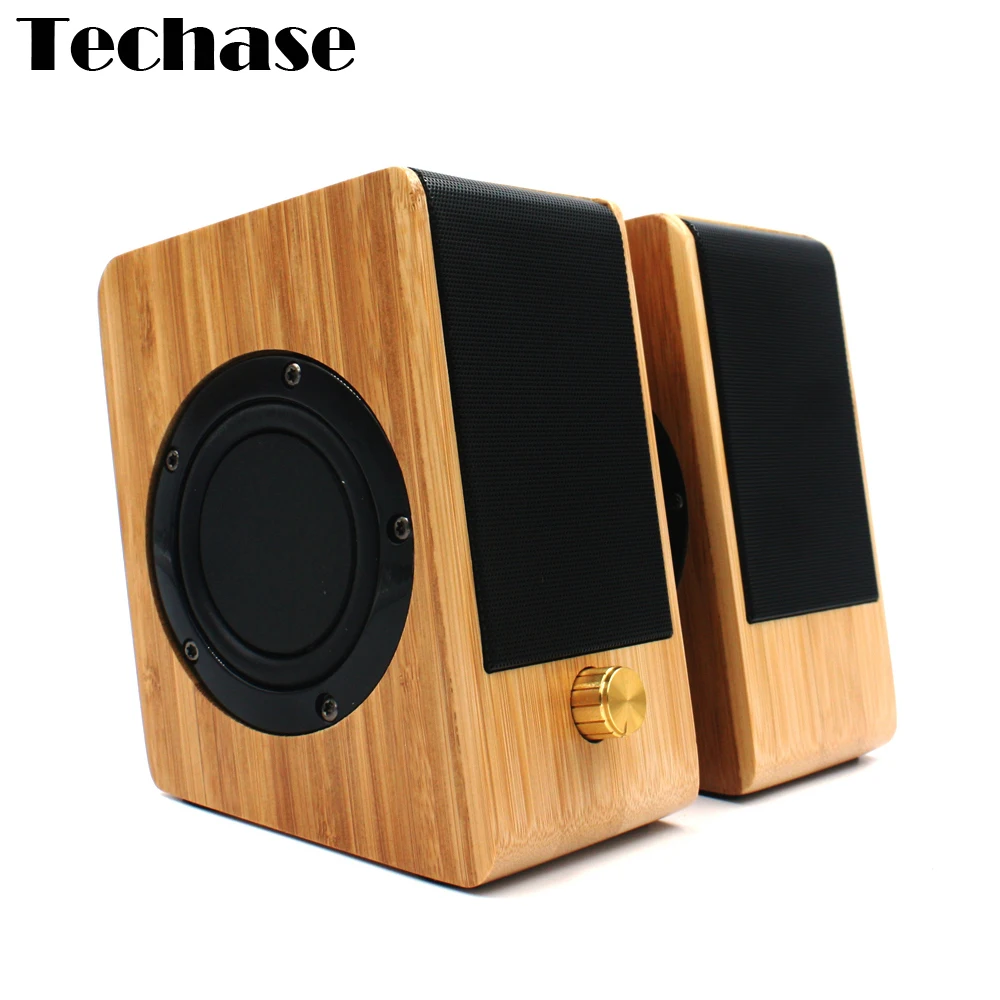 Bamboo Computer Speaker Bamboo Hi Fi Boxes Altavoces PC Caixa De Som