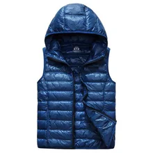 Брендовый зимний жилет, мужская куртка, пальто, пуховик, хлопок, Повседневный, с капюшоном, мужские меховые жилеты, жилет