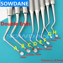 Dental Implant Excavator Spoon Restorative Tooth Extraction Dental Implant Instruments Double Ends Dental Implant Excavator Spoon Restorative Tooth Extraction Dental Implant Instruments Double Ends