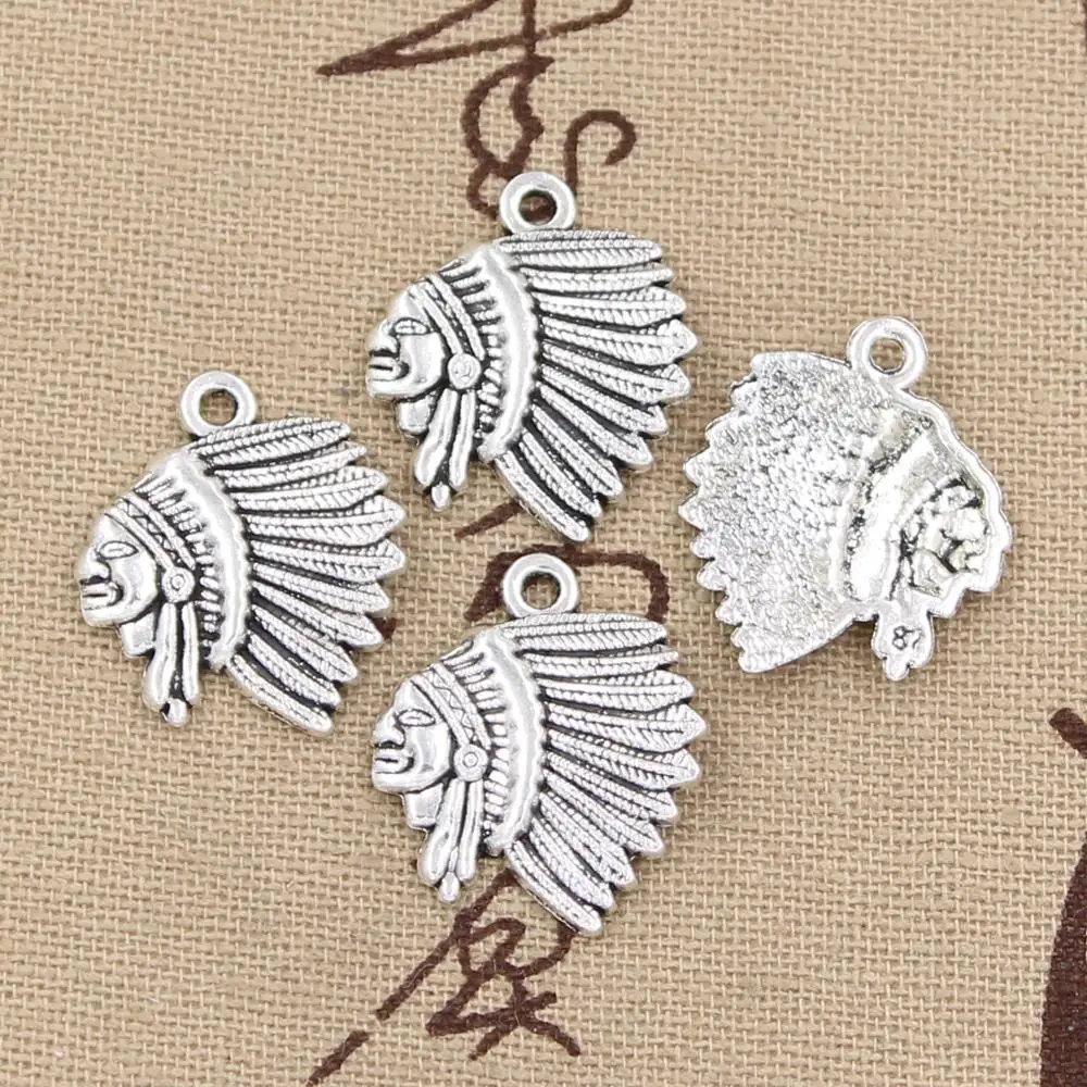 

8pcs Charms indian chief head 21x18mm Antique Making pendant fit,Vintage Tibetan Silver Bronze,DIY bracelet necklace