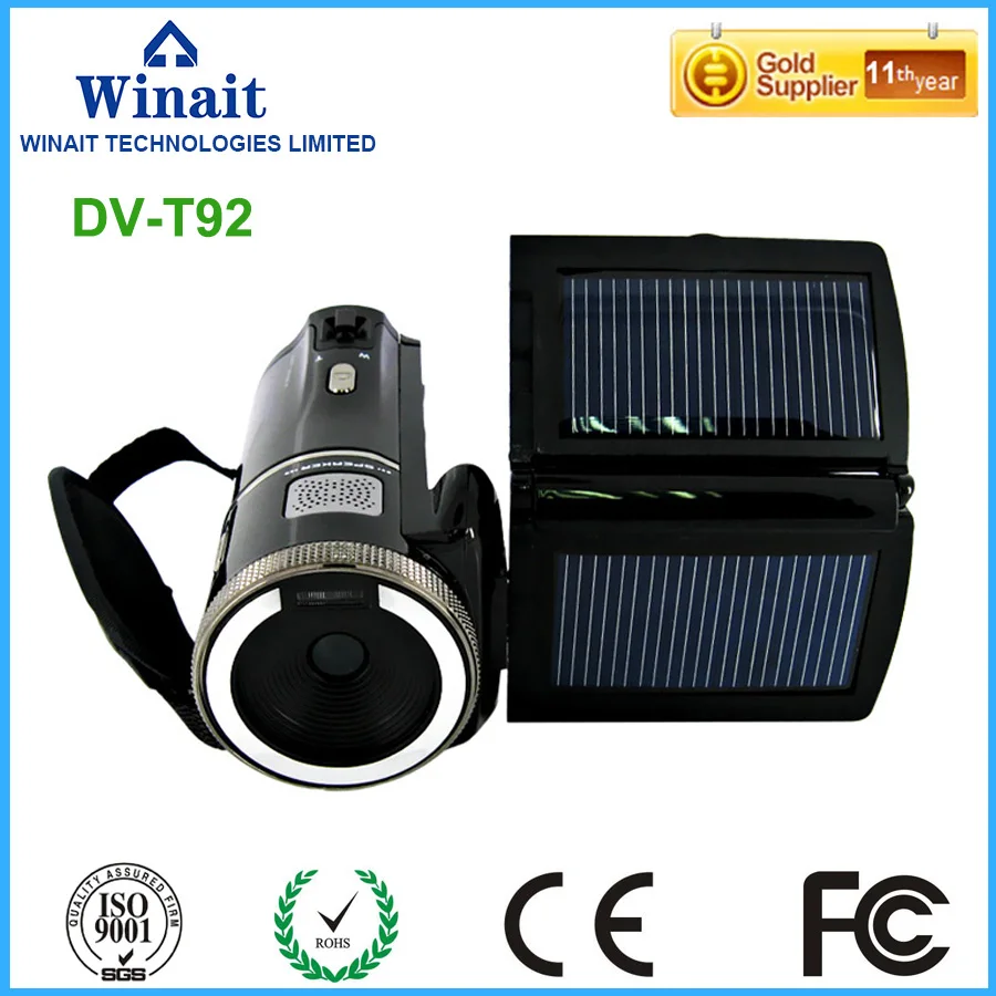 

Winait professional digital video camcorder solar charging face/smile/blink detection PC interface 32GB SDHC memory Fixed focus