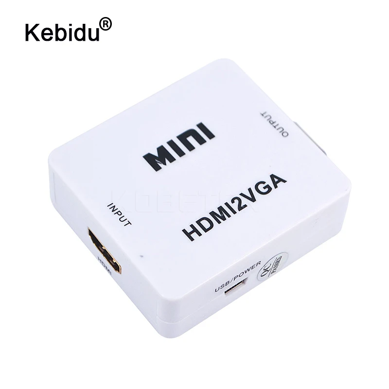 Видеоконвертер kebidu HD 1080P мини адаптер HDMI VGA аудиовыход 3 5 мм HDMI2VGA для ноутбука на
