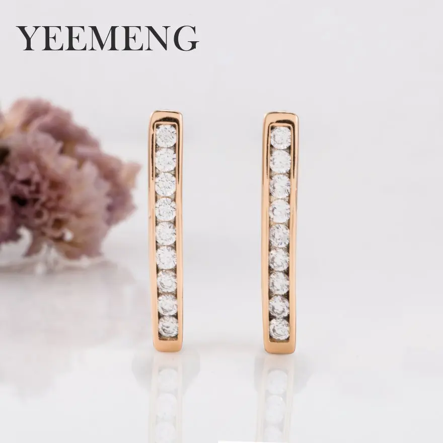 Серьги кольца YEEMENG в форме V женские простые крупные геометрические украшения из