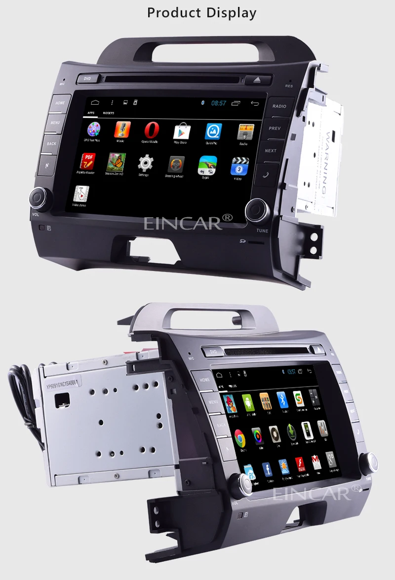 Excellent Car DVD Player Android 4.4 Radio GPS Stereo Tablet In Dash System Head Unit FM APP Navigation Music WiFi PC BT For Kia Sportage 6