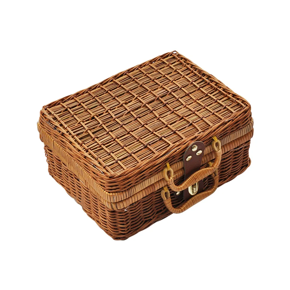 

Hand made cane mans woven rod lady bag Chinese art retro rattan basket bamboo travel retro handbag props admission bag