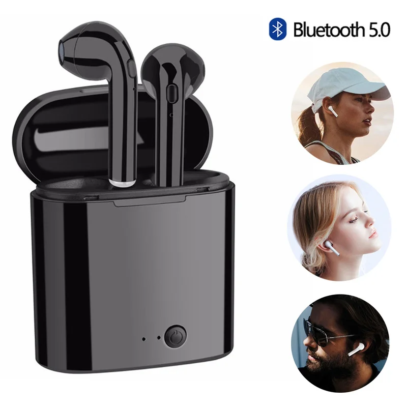 

i7s TWS Portable Mini Bluetooth 5.0 Earphone Wireless Stereo Earbud Headset With Mic Charging Box For Iphone Huawei Smart Phone