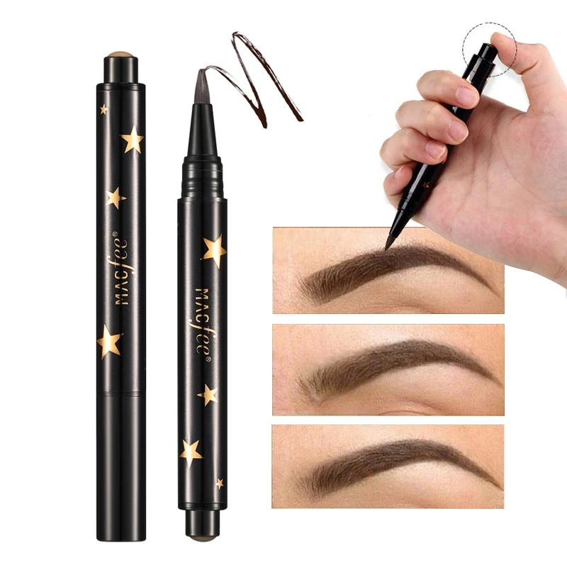 

New Makeup Easy to Wear Cushion Waterproof Eyebrow Pencils Brown Coffee Color Natural Henna Eyebrow Tint Gel Cosmetics