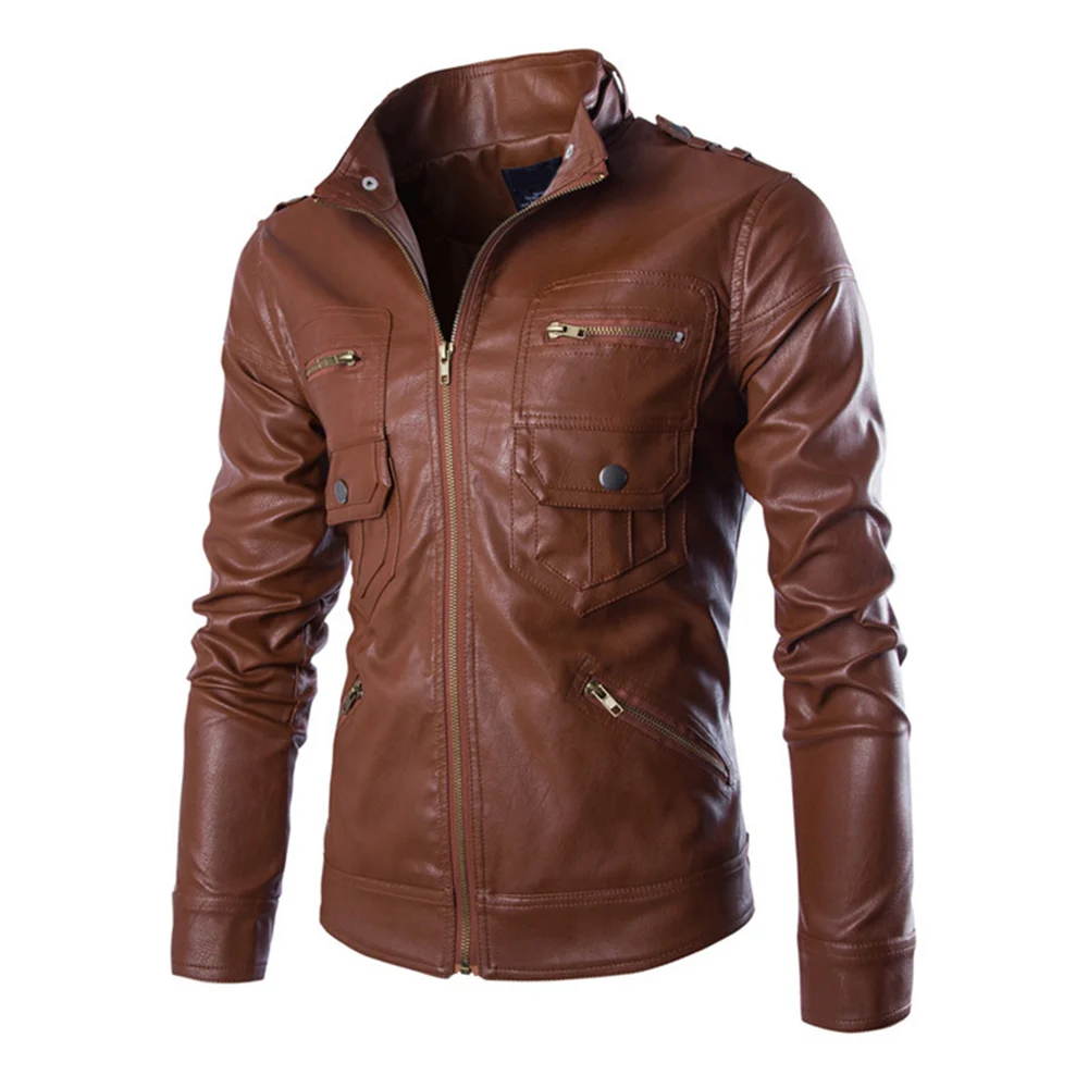 Herobiker Motorcycle Jackets Men Vintage Retro PU Leather ...