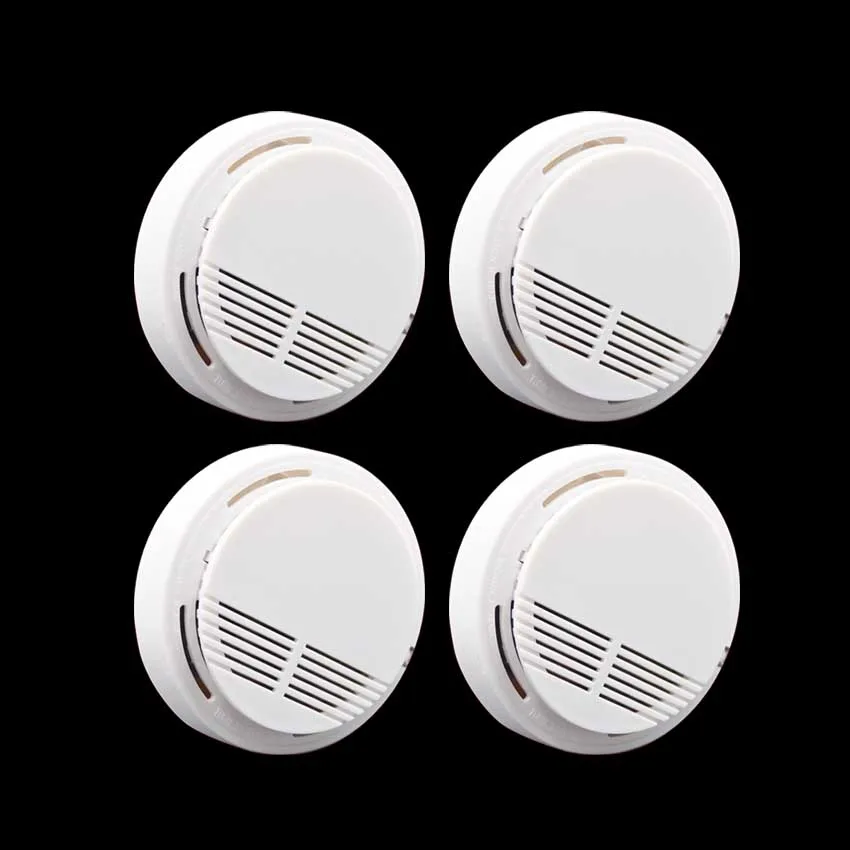 2017 New Free Shipping Smoke Sensor Fire Alarm 4 piece White 433MHz