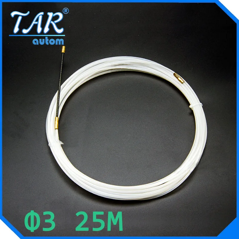 

25M Mega foot thick steel wire electrician threading device network cable wire lead device line pipe threader slot caliber 3