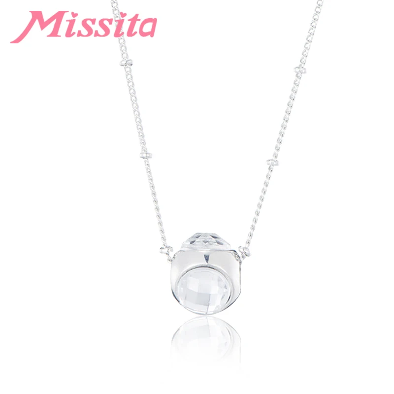 

MISSITA Romantic Clear Colorful Crystal Charms Necklaces for Women Brand Fashion Jewelry Mother's Day Gift Hot Sale choker