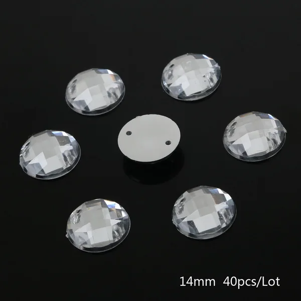 14MM 40PCS  Clear