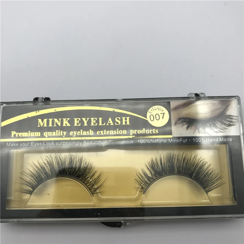 

1 Pair 3D Mink Eyelashes Luxury Hand Made Natural Long Mink Eyelashes Long Thick Volume False Eyelashes
