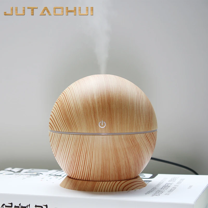

2019 new 043 usb Air Humidifier Wood Grain Aroma Diffuser Desk decoration Essential Oil Mist Maker 7colors LED Light for Home O