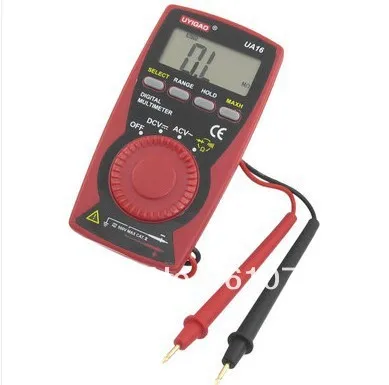 

UA16 LCD Display 5 Fuction Miniature Digital Multimeter Tester Tool Instrument Measure AC/DC Voltage Current Ohm Capacitance Hz