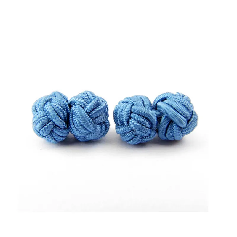 50pair Silk Knot Cufflinks Upscale Men's Classic Double Rope Ball Knot