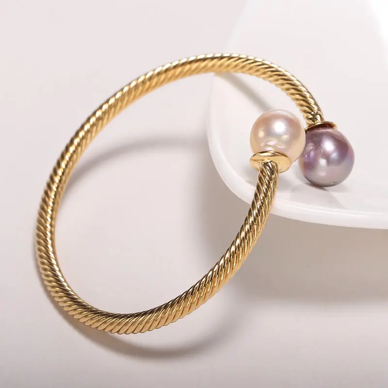 

Golden Pearl Bracelet, Water Droplets Bead 11-12 mm in Diameter, The Flower in Bud, SuitableFor Wear in Spring And Summer