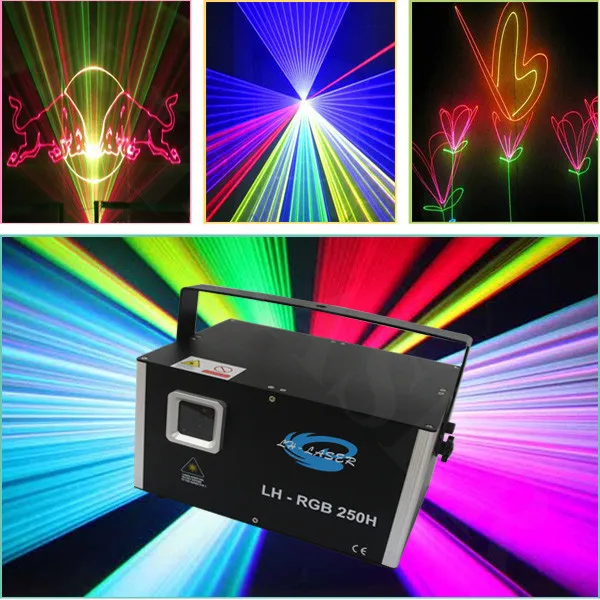 Полноцветный сценический лазерный свет RGB Освещение DJ проектор смешивающий