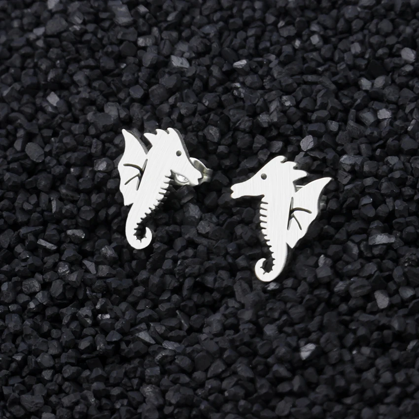 Женские серьги гвоздики из нержавеющей стали|horse stud earrings|stud earringsearrings style |