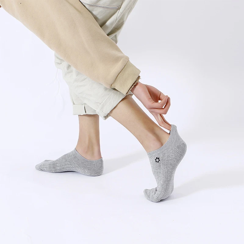

PIER POLO Brand Invisible Cotton Socks Short Men Summer Plain 2019 New Style Spring Casual Ankle Socks for Men gifts 5pairs/Lot