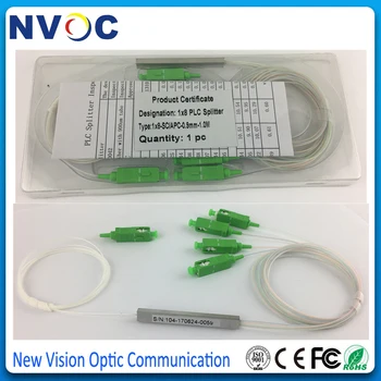 

10pcs/lot,1x4 Mini 0.9mm Steel Tube Blockless PLC,1M,SC/APC,4 Way PLC Splitter,Mini PLC Optical Splitter 1*4 Steel Tube