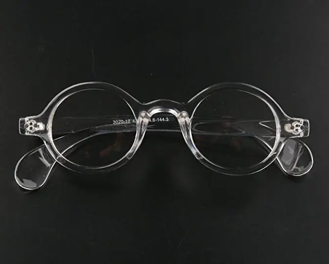 Tanie BETSION Vintage okrągłe 42.70mm przezroczyste oprawki do okularów okulary pełne obręczy okulary w stylu retro okulary Rx w stanie