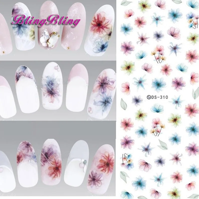 NAIL ART WATER TRANSFER STICKERS DECALS WRAPS Styling Glitter Cute Banana Pattern Golder DIY Art Tips