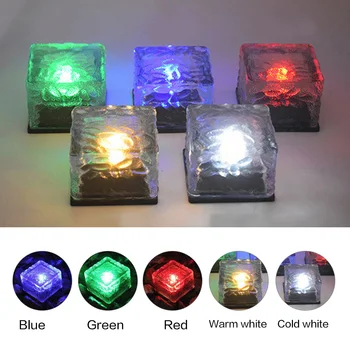 

2019 New Hot Solar Glass Brick Light - Solar Ice Cube LED Light - Crystal Brick Stone Lamp Garden Courtyard Pathway Patio Pool
