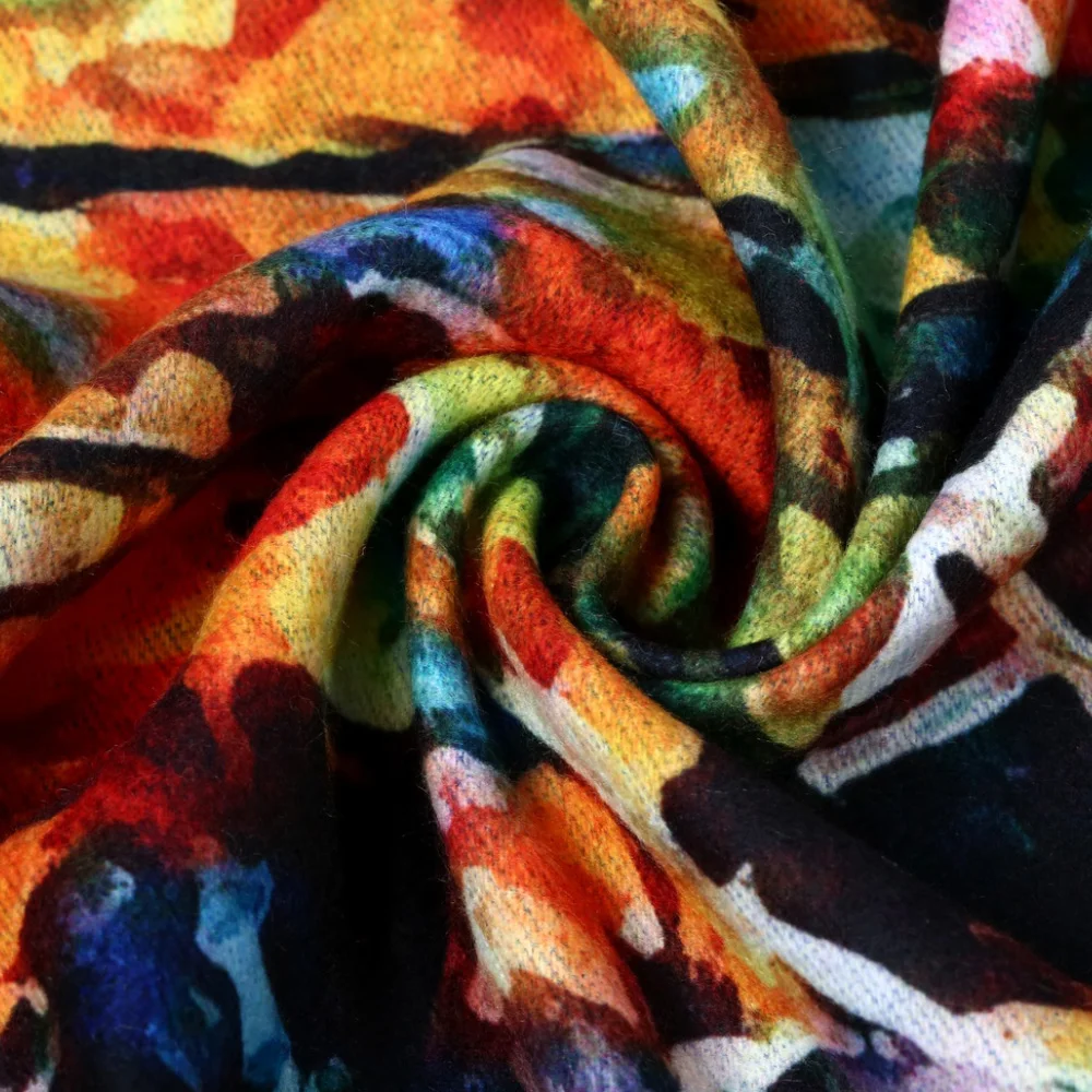 [VIANOSI] Women Scarf Wool Shawl Fashion Thicken Warm Wrap Printing Scarves and Stoles Soft Textured Winter Scarf VA057