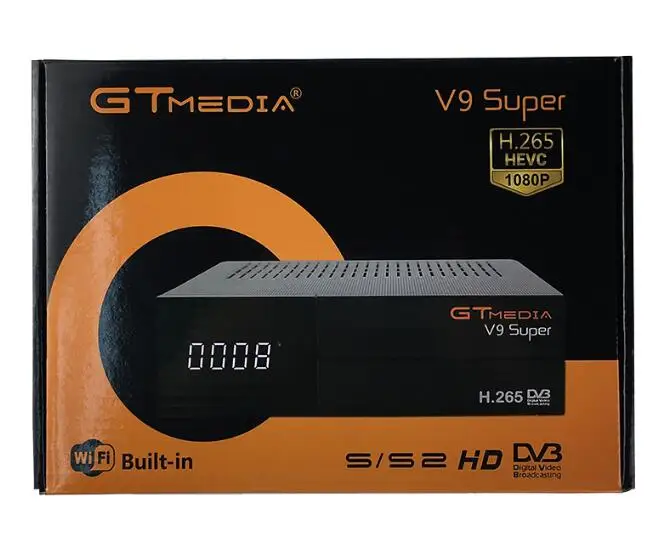 GT медиа V9 Супер Спутниковый ресивер, поддержка WiFi, Европа, Cline CAM, DVB-S2, полный ТВ приставка, GTMedia V9, супер рецептор
