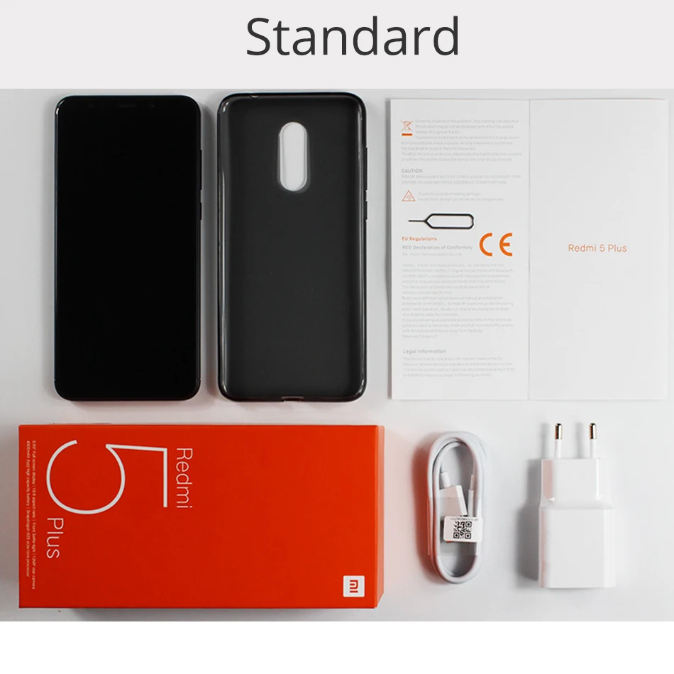 Глобальная версия Xiaomi Redmi 5 плюс 4 ГБ Оперативная память 64 Встроенная Смартфон