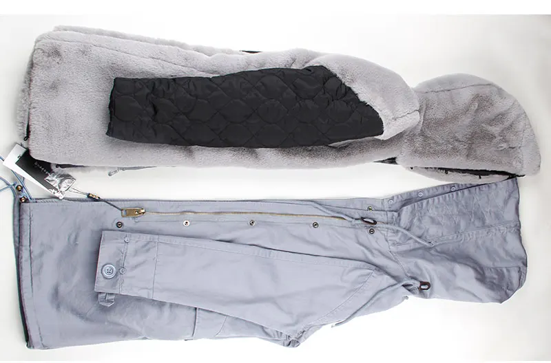 Натуральный Лисий Мех Воротник Шуба зимняя куртка пальто женская верхняя одежда теплая Толстая парка подкладка из искусственной шерсти пальто с капюшоном