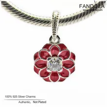 Подходит для оригинального браслета Argent Charm 925 пробы Серебряный Восточный цветок Висячие Подвески бусины для изготовления ювелирных изделий