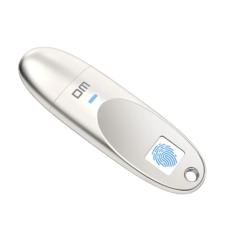 DM PD062 USB флеш-накопитель с 32 Гб, зашифрованный отпечаток пальца, Usb флешка 64 ГБ, usb 3,0, флеш-накопитель, безопасность, 128 ГБ, флешка, диск памяти - Цвет: Silver