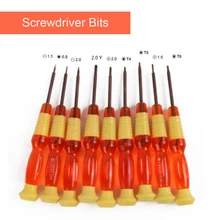 Набор инструментов для ремонта, прецизионные стальные магнитные отвертки S2, биты T4-T6/0,8 start/1,5/2,0, отвертка для iPhone, камера, часы