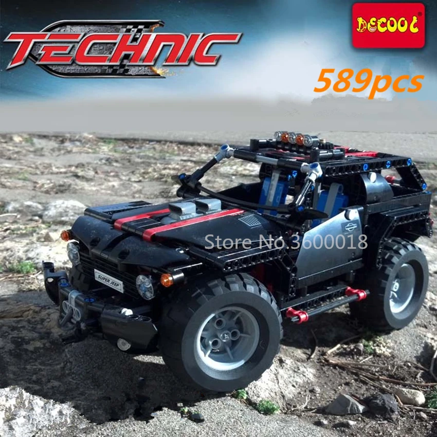 

DECOOL 3341 Transport Cruiser SUV 589pcs Racing Car Model Building brick blocks toys for Children