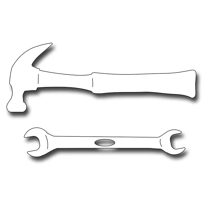 Hammer Screw Tool Sets Metal Cutting Dies StencilS For DIY Scrapbooking Decorative Embossing Suit Paper CardS Die Cutting 2018
