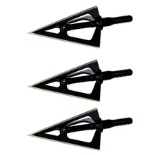 4 шт. охотничьи наконечники 3 лезвия наконечники стрелы золото/черный наконечник сталь для лука и арбалета стрела из нержавеющей стали