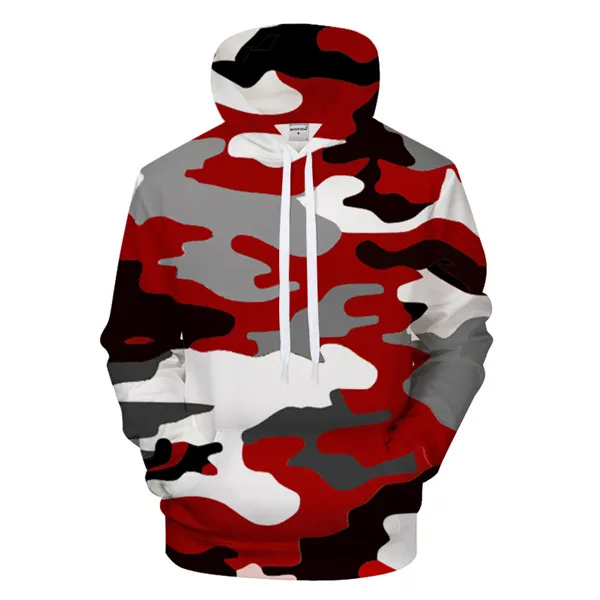 Red Camo hoodies men zipper sweatshirts 3d print Hoodie Tracksuit ...