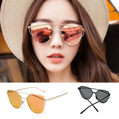 OFIR 2017 New Women 8 Colour Luxury Cat Eye Sunglasses Double Deck font b Frame b