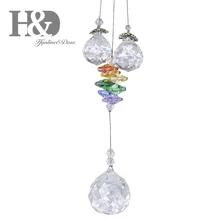 H& D Chakra Suncatcher кристалл кулон ручной работы креативный кристалл Радуга производитель дома висячие украшения окна украшения