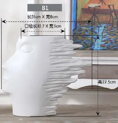 Скандинавские современные минималистичные предметы интерьера абстрактное лицо человеческая голова украшение дома подарки - Цвет: B1