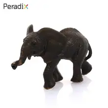 Как настоящие африканские модели животных украшения Африканские слоны модель темная коллекция легкие Вечерние