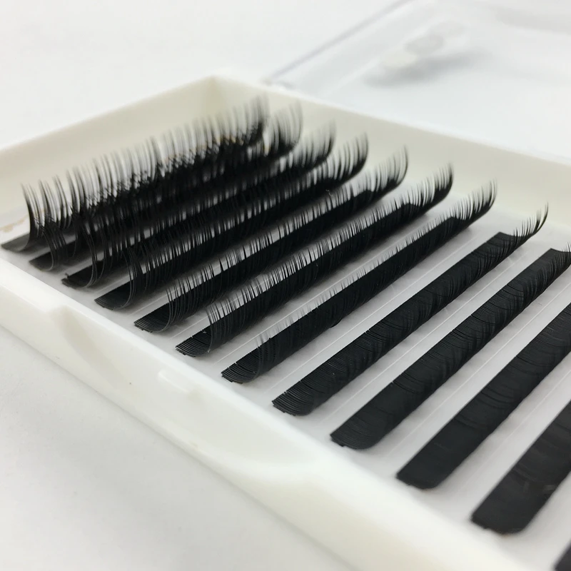 16rows/case 18,19,20mm long style length in one tray maquiagem cilios silk natural individual eyelash extension