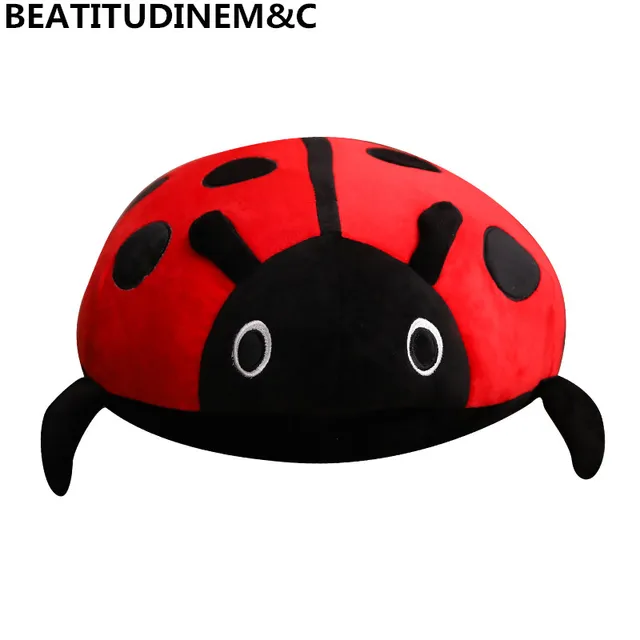 Cute Simulation Ladybug Animal Plush Toy Filled Toy Sofa Pillow Cushion Children's Toys Home Decoration Gift