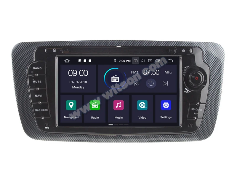 Top WITSON Android 9.0 car dvd player with gps for SEAT IBIZA 2009-2013 4G RAM 32GB Flash car audio gps dvd car radio car gps dvd 2