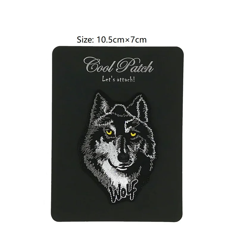 

4.1" LONE WOLF NO CLUB Hog Rockers Racer Chopper Outlaw MC Motorcycle Biker Vest Patch Embroidered IRON ON Biker Vest Badge