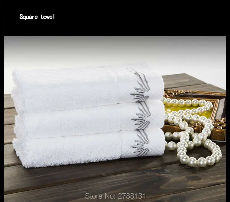 Набор полотенец из 3 предметов, белое высококачественное вышитое полотенце для ванной комнаты, Хлопковое полотенце для взрослых