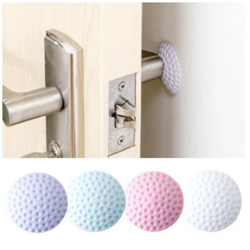 

Wall Thickening Mute Door Stick Golf Styling Rubber Fender Handle Door Lock Protective Pad Protection Home Wall Stickers
