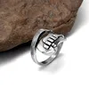 ZORCVENS-bague en acier inoxydable pour hommes, bijoux nouvelle mode, guitare gravée, Punk Rock classiques ► Photo 2/6
